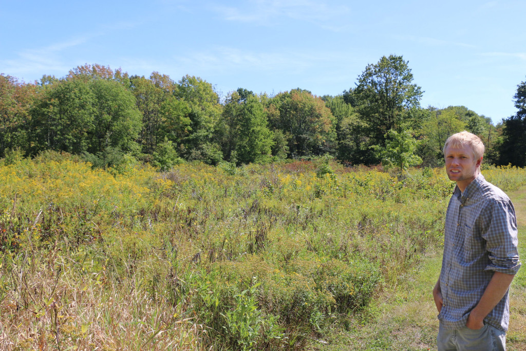 Tom Thorsen at the pollinator meadow at the Quakertown Preserve in Franklin Township.